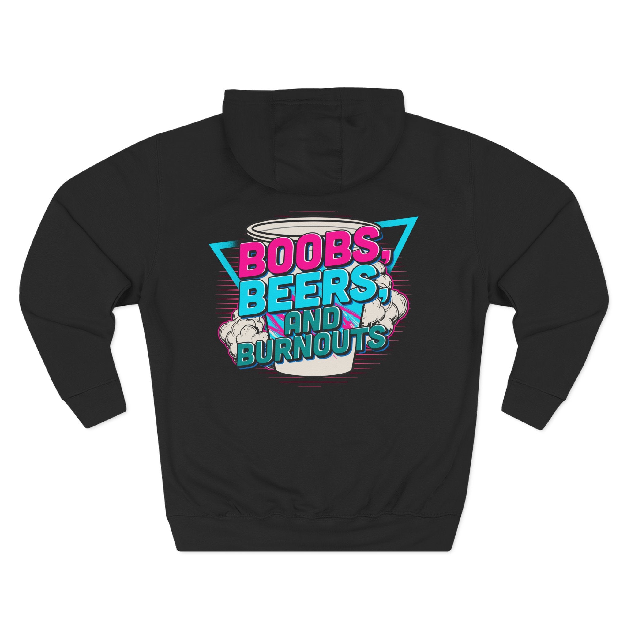 Hoodie — "Boobs, Beers, and Burnouts" Retro Racing Graphic